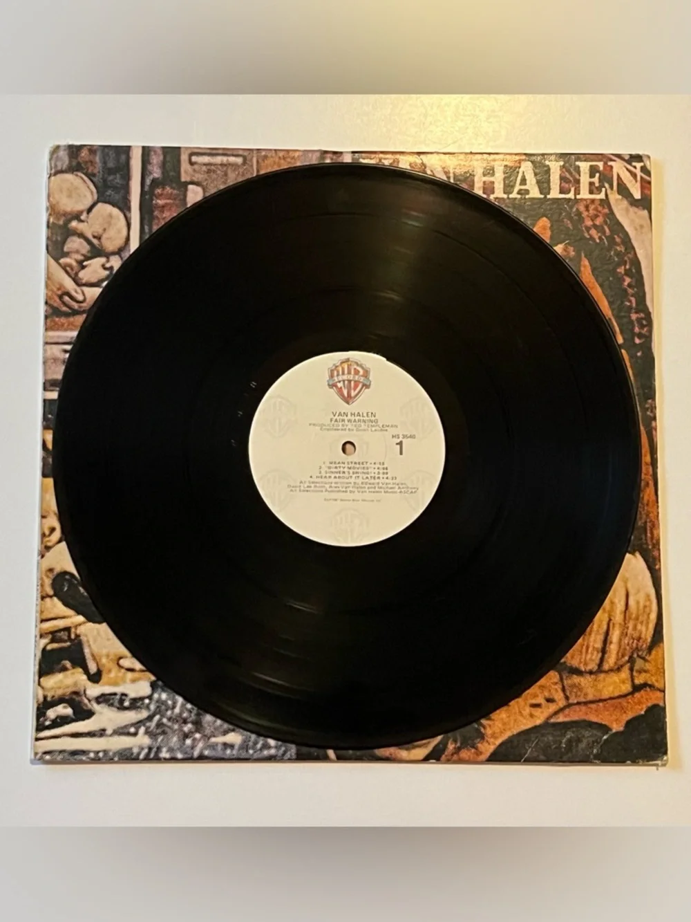 Van Halen Fair Warning LP 1981 US Warner Bros HS 3540 EX/EX Clean Copy - Picture 5 of 11